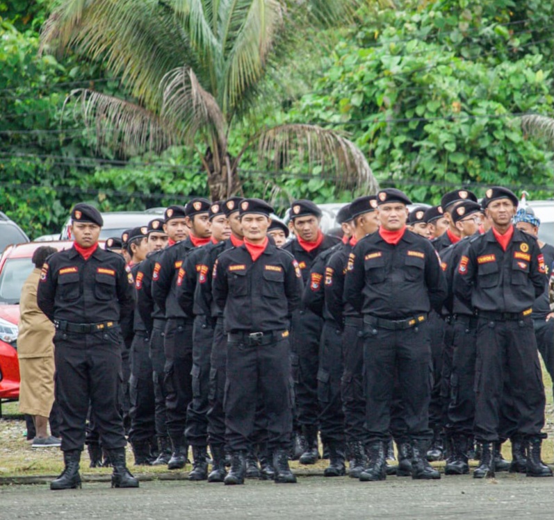 34 Personel  Senkom Mimika Ikuti Upacara HUT RI Ke 78 