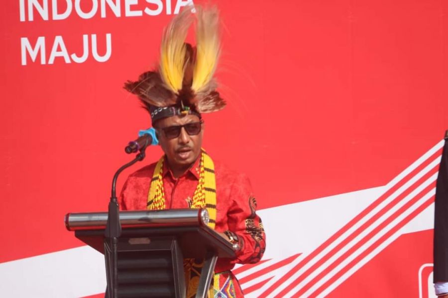 Gunakan Pakaian Adat, Kakanwil Kemenkumham Papua Pimpin Upacara HUT RI Ke-78 Tahun 2023