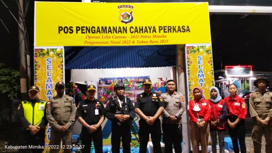 Jaga Situasi Kamtibmas, Pengurus Senkom Mimika Kunjungi Pos Pam Cartenz 2022