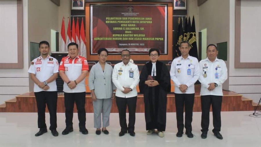 Kakanwil Kemenkumham Papua Lantik Satu Notaris Pengganti Kota Jayapura