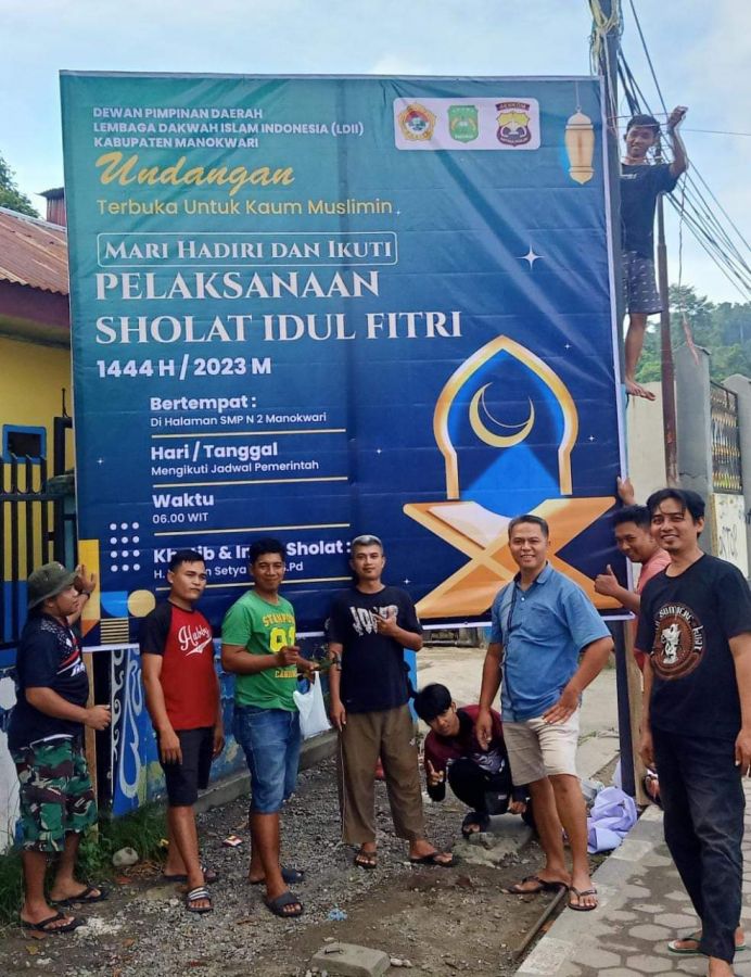 LDII Laksanakan Persiapan Sholat Ied Bekerjasama dengan SMPN 2, PHBI dan Polresta Manokwari
