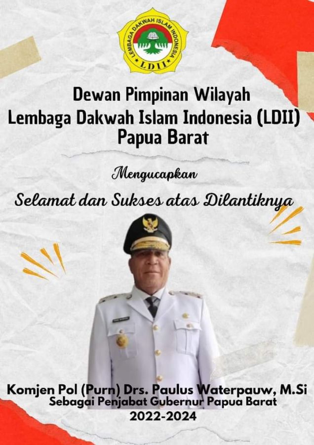 LDII PaBar: Selamat dan Sukses Atas Dilantiknya Komjen Pol (Purn) Drs. Paulus Waterpauw M.Si