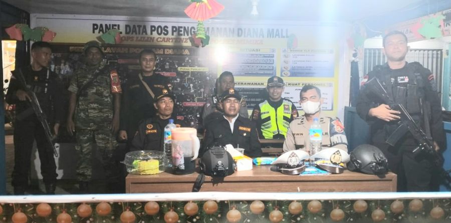 Pengurus Harian Senkom Mimika Kunjungi Pos Pam Ops Lilin Cartenz 2023