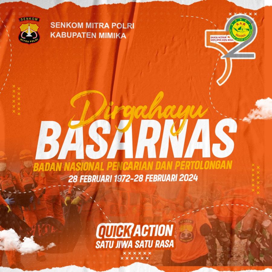 Senkom Mimika : Dirgahayu Basarnas Ke-52