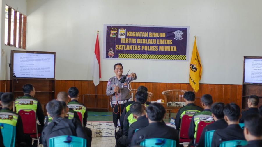 Senkom Mitra Polri Ikuti Bimbingan dan Penyuluhan Tertib Berlalulintas Satlantas Polres Mimika